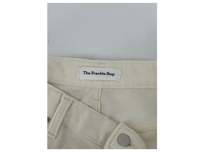 Autre Marque Calça de veludo cotelê branca Branco - vista 3