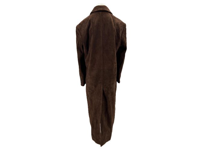 Autre Marque Brauner Wildleder Mantel - Ansicht 2