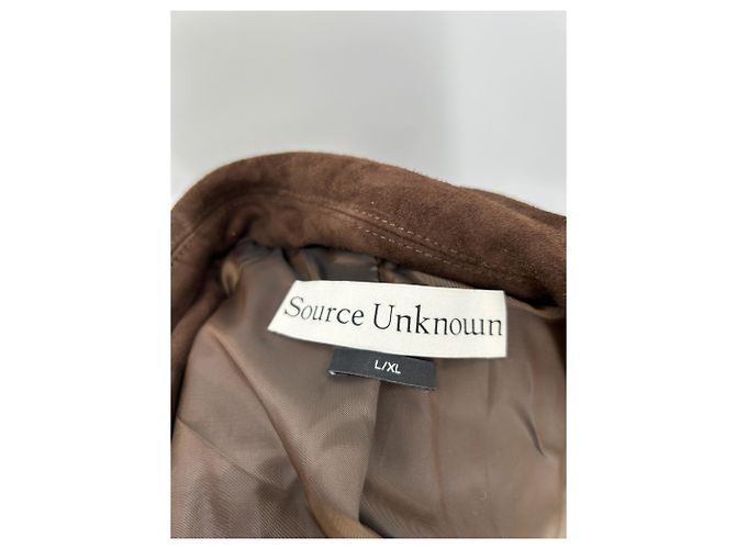 Autre Marque Brauner Wildleder Mantel - Ansicht 5