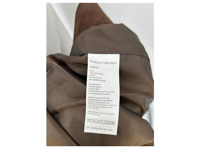 Autre Marque Brauner Wildleder Mantel - Ansicht 6