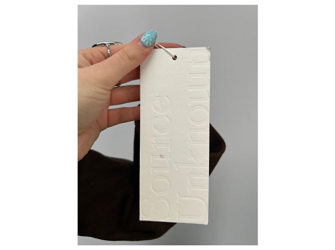 Autre Marque Brauner Wildleder Mantel - Ansicht 7