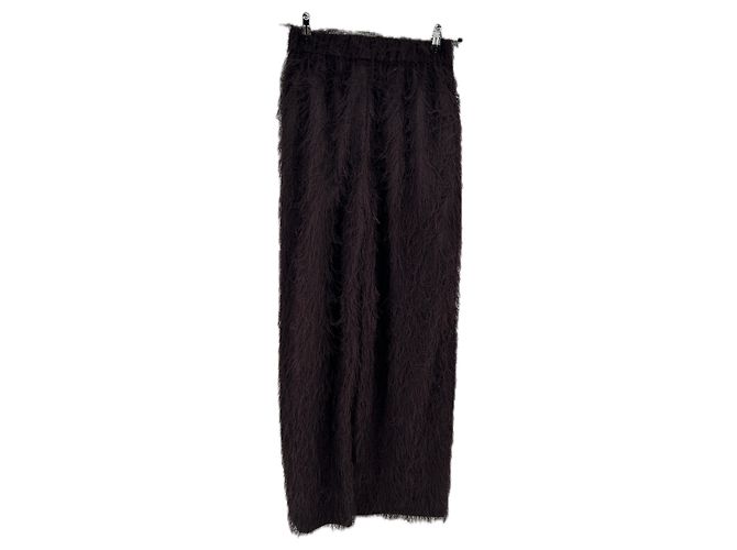 Autre Marque Pantalón marrón con flecos Castaño - vista 2
