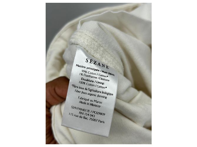 Jeans SéZane bianchi in cotone taglia 36 Bianco - vista 4