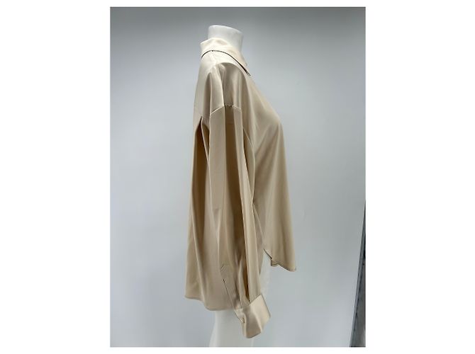 Autre Marque Satinierte Bluse beige - Ansicht 4