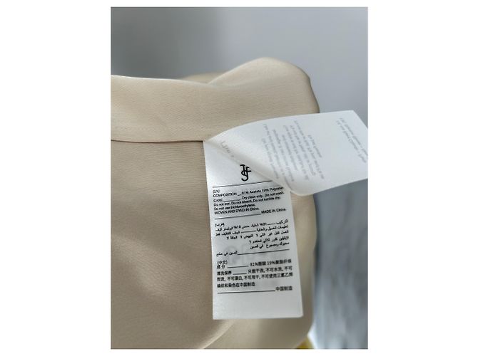 Autre Marque Satinierte Bluse beige - Ansicht 7