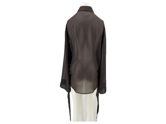 Autre Marque Camicia marrone trasparente - vista 2