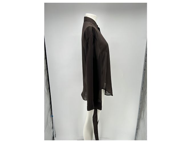 Autre Marque Camicia marrone trasparente - vista 4