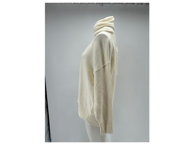 Autre Marque Pulôver com cachecol branco - vista 3