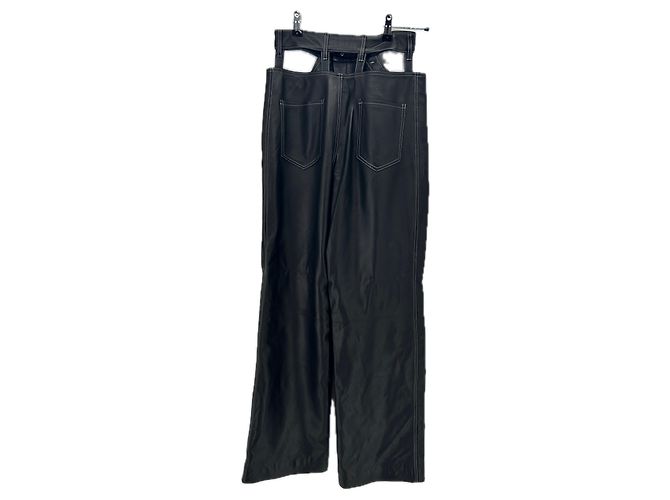 Autre Marque MANOKHI Lederhose schwarz - Ansicht 2