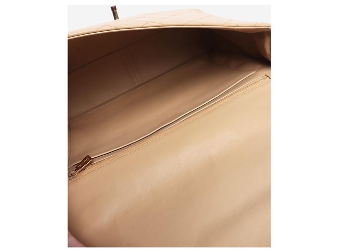 Chanel Beige Vintage 2000 Lammleder Klappentasche Braun - Ansicht 7