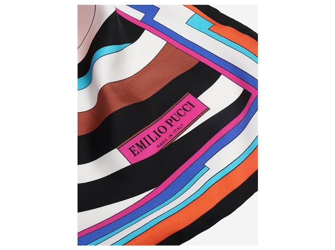 Emilio Pucci Sciarpa in seta stampata multicolore - vista 2