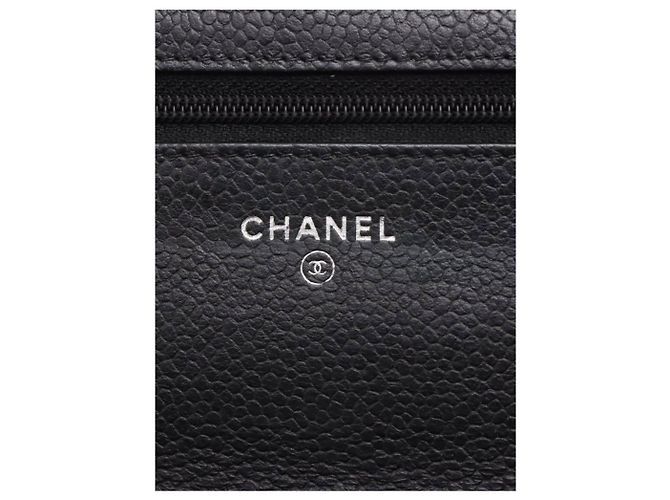 Chanel Portafoglio con catena in caviar nero 2016 - vista 10