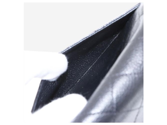 Chanel Portafoglio con catena in caviar nero 2016 - vista 11