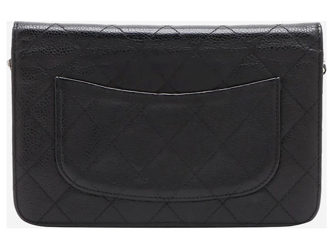 Chanel Portafoglio con catena in caviar nero 2016 - vista 2