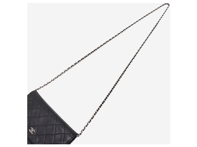 Chanel Portafoglio con catena in caviar nero 2016 - vista 5