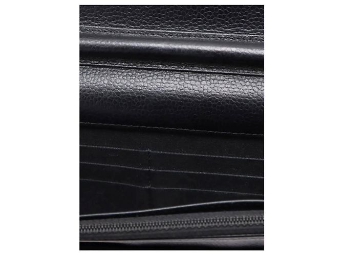 Chanel Portafoglio con catena in caviar nero 2016 - vista 6