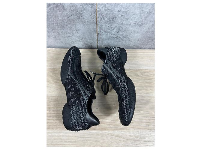 Dior Monogram Low-Top-Sneaker - Schwarzer Canvas & Leder - Ansicht 6