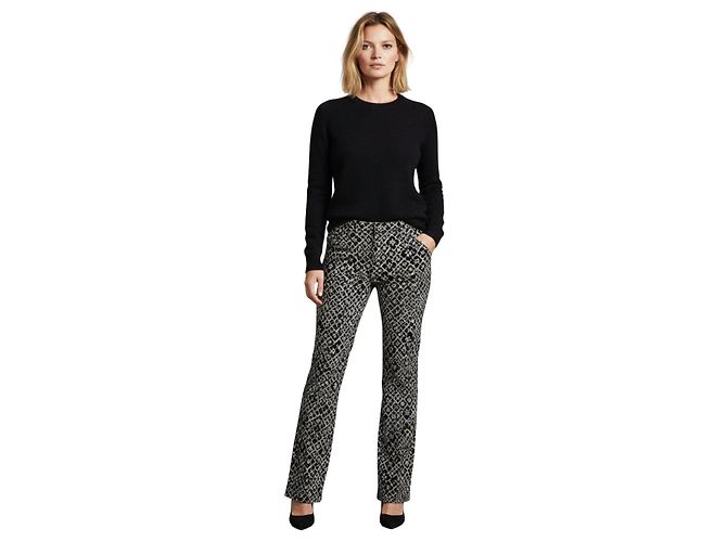 Pantalones Moschino Jeans estampado floral blanco y negro - vista 2