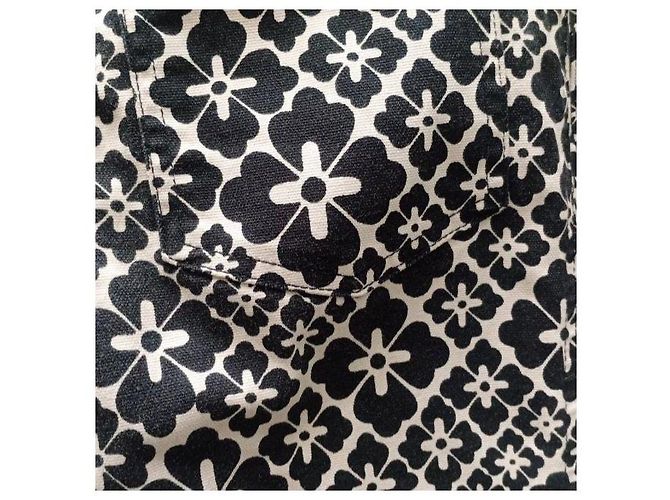Pantalones Moschino Jeans estampado floral blanco y negro - vista 7