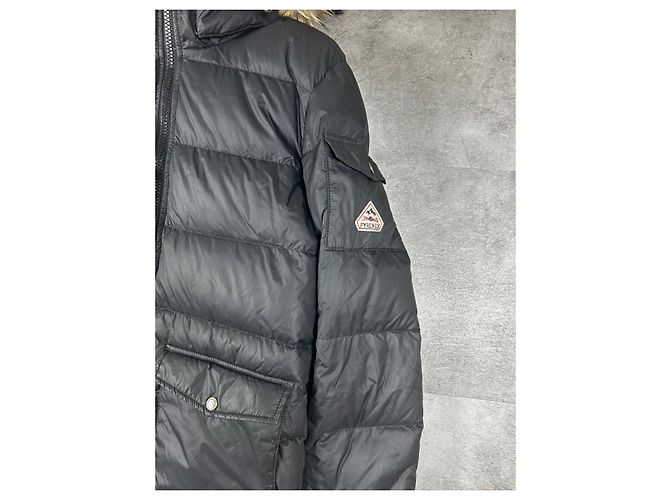 Chaqueta de plumón Pyrenex negra para hombre con capucha de pelo Negro - vista 2