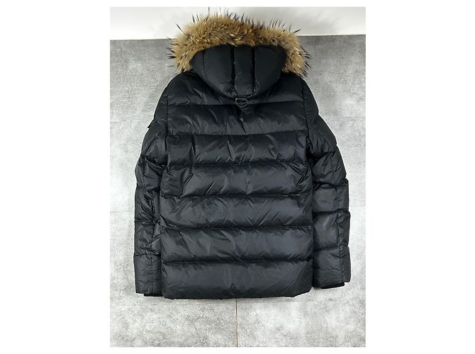 Chaqueta de plumón Pyrenex negra para hombre con capucha de pelo Negro - vista 5