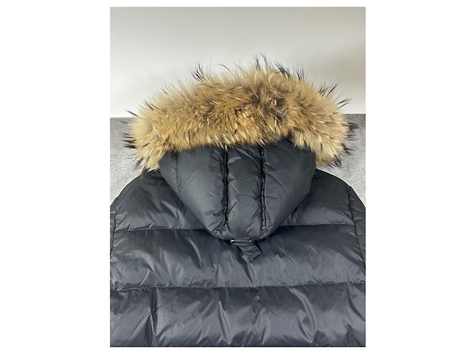 Chaqueta de plumón Pyrenex negra para hombre con capucha de pelo Negro - vista 6