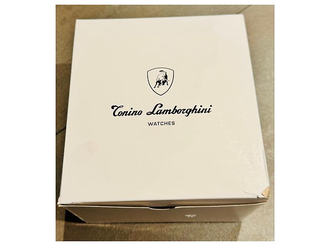 Tonino Lamborghini Cuscinetto Relógio Automático Preto Vermelho Hardware prateado - vista 14