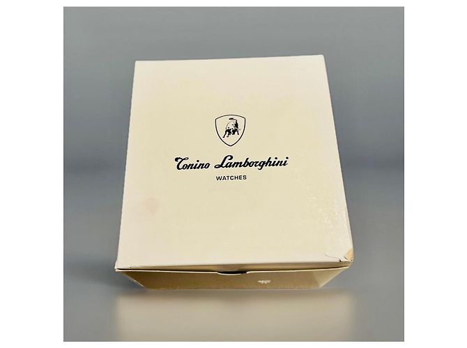 Tonino Lamborghini Cuscinetto Relógio Automático Preto Vermelho Hardware prateado - vista 16