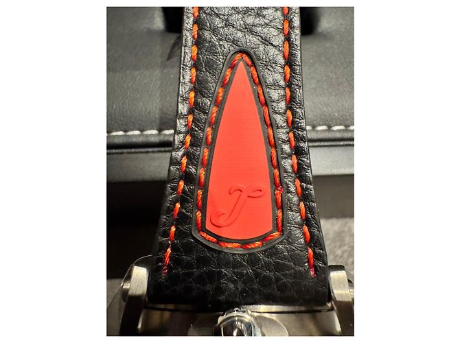 Tonino Lamborghini Cuscinetto Relógio Automático Preto Vermelho Hardware prateado - vista 6