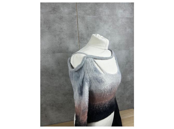Autre Marque Pull Ottolinger degradê ombros abertos Preto Rosa Cinza Cinza antracite - vista 2