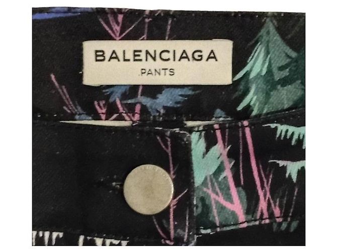 Balenciaga Vaqueros Skinny Estampados Rosa Blanco Verde Azul claro Azul oscuro - vista 2