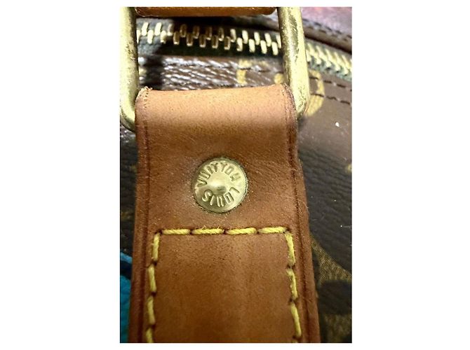 Louis Vuitton Keepall Bandoulière 55 Mike Tyson vs Mickey Monogram Marrone Multicolore - vista 8