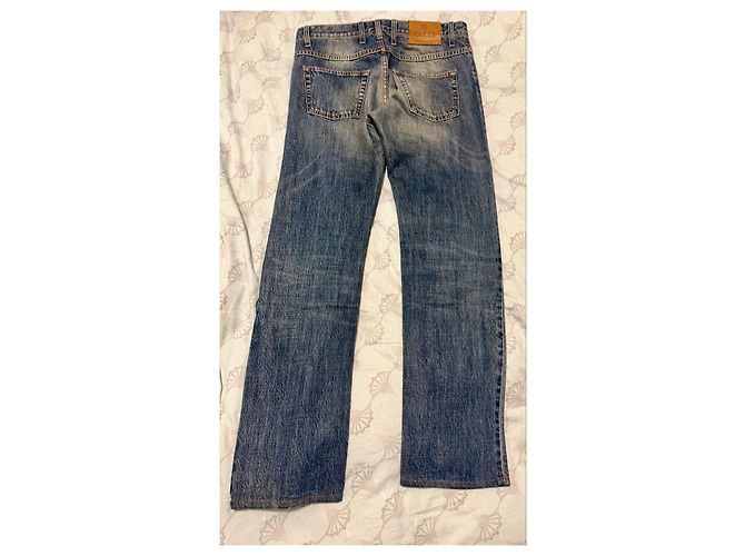 Gucci Horsebit Web Stripe Denim Jeans - view 4