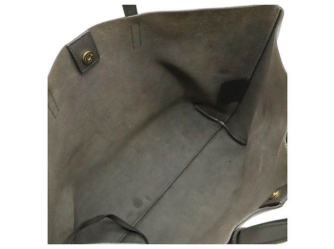 Borsa a tracolla in pelle grigia Yves Saint Laurent Marrone - vista 7