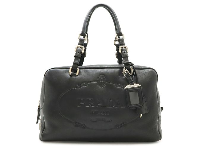 Prada Vitello Daino Tote Bag Schwarz - Ansicht 2