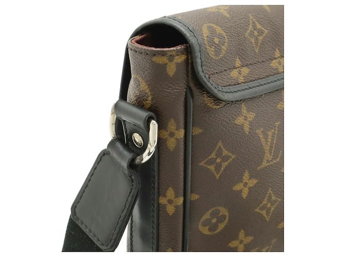 Borsa a tracolla Louis Vuitton Monogram Macassar Bass PM Marrone Nero - vista 5