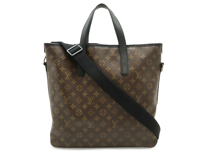 Borsa Tote Louis Vuitton Monogram Macassar Davis Marrone Nero - vista 2