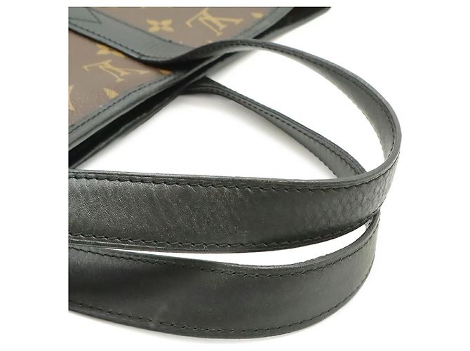 Borsa Tote Louis Vuitton Monogram Macassar Davis Marrone Nero - vista 7