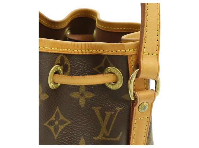 Borsa Louis Vuitton Monogram Mini Noe Marrone - vista 7