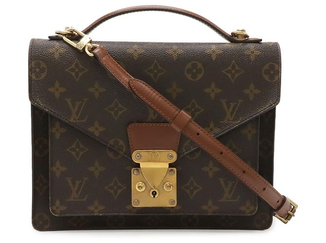 Borsa Louis Vuitton Monogram Monceau 26 Marrone - vista 2