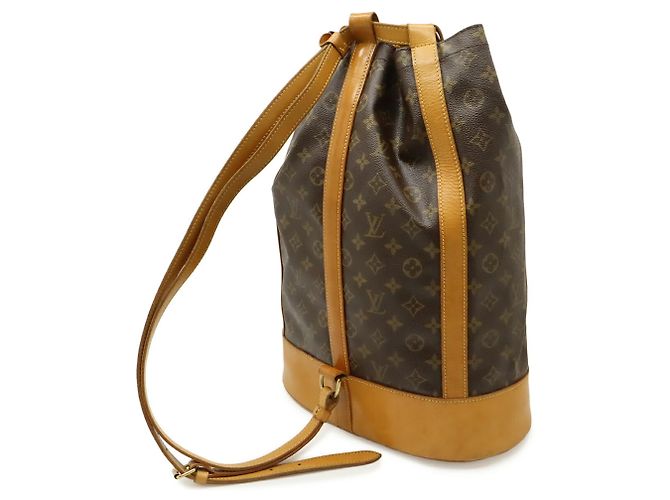 Borsa a tracolla Louis Vuitton Monogram Randonee GM Marrone - vista 3
