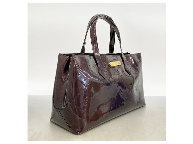 Borsa Louis Vuitton Vernis Wilshire PM Bordò - vista 2