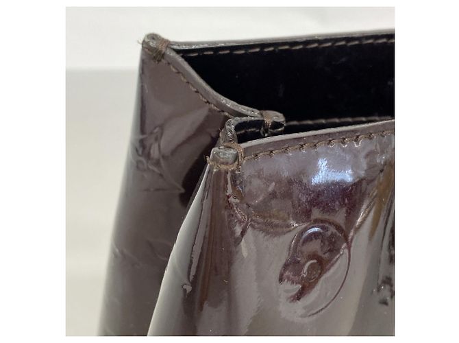 Borsa Louis Vuitton Vernis Wilshire PM Bordò - vista 7