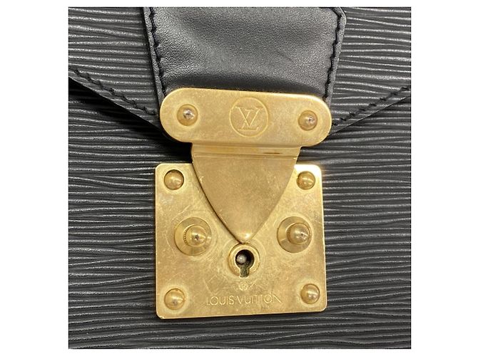 Borsa Louis Vuitton Epi Monceau Nero - vista 9
