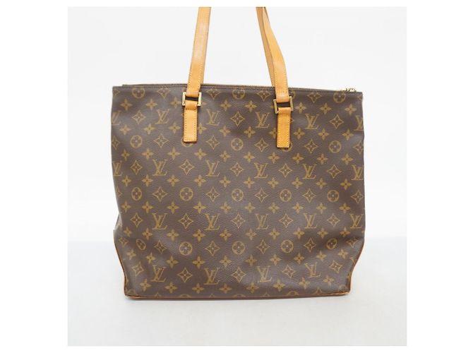 Borsa a Spalla Louis Vuitton Monogram Cabas Mezzo Marrone - vista 11