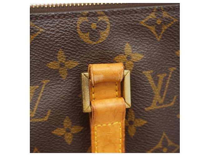 Borsa a Spalla Louis Vuitton Monogram Cabas Mezzo Marrone - vista 9
