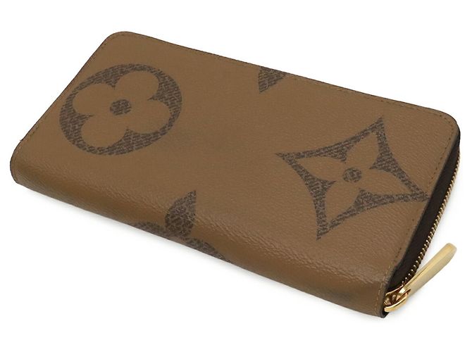 Louis Vuitton Monogram Giant Reverse Zippy Wallet Braun Hellbraun - Ansicht 3