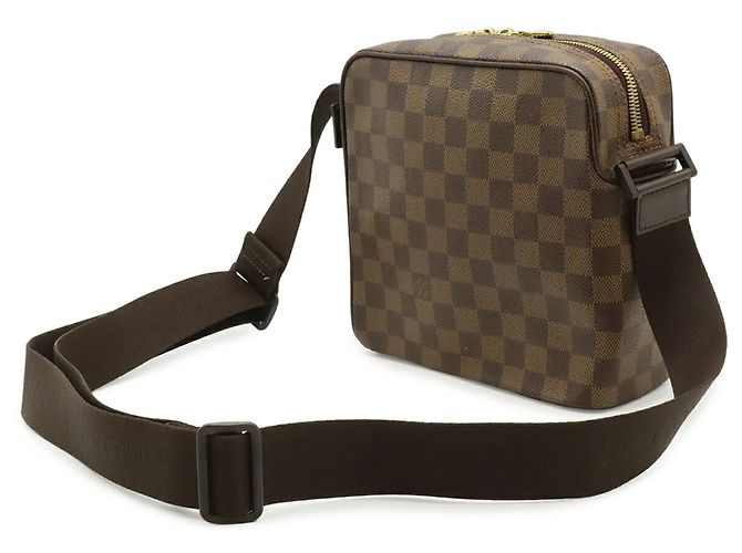 Borsa a Spalla Louis Vuitton Damier Olaf PM Pochette N41442 Marrone Damier ebene - vista 3