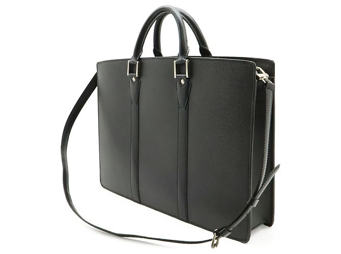 Borsa Louis Vuitton Taiga Port Document Rosan Nero Grigio - vista 3