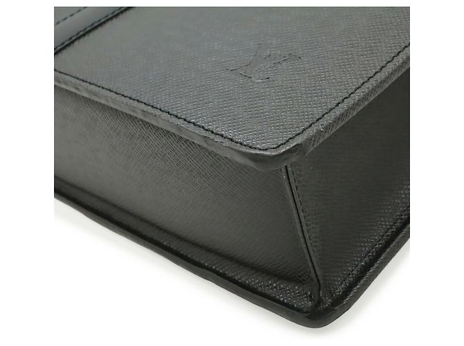 Borsa Louis Vuitton Taiga Port Document Rosan Nero Grigio - vista 4